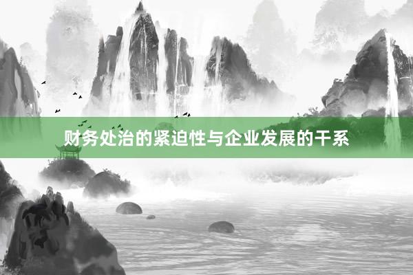 财务处治的紧迫性与企业发展的干系